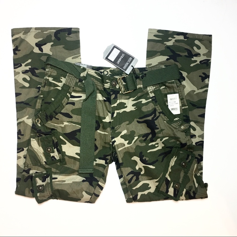 Royal Premium Denim Slim Straight Camo Cargo Pants - Picture 2 of 8